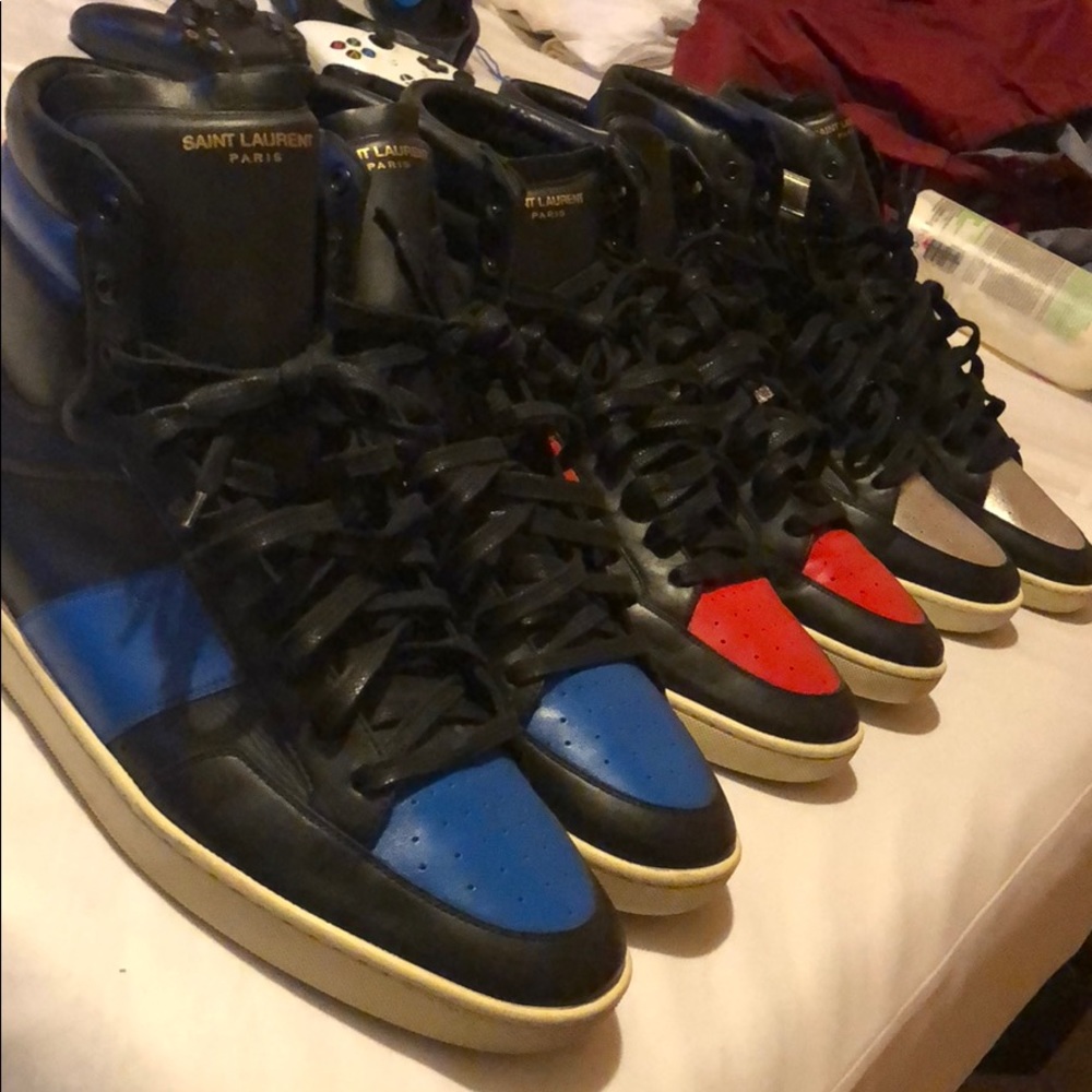 High top Saint Laurent’s sneakers-(SL-10H)